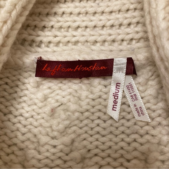 Left on Houston Cashmere Blend Cable Knit Sweater Vest Layering Women’s Medium - Picture 2 of 8